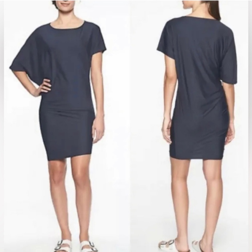 Athleta Sunlover Hilo UPF Dress Sz S Black